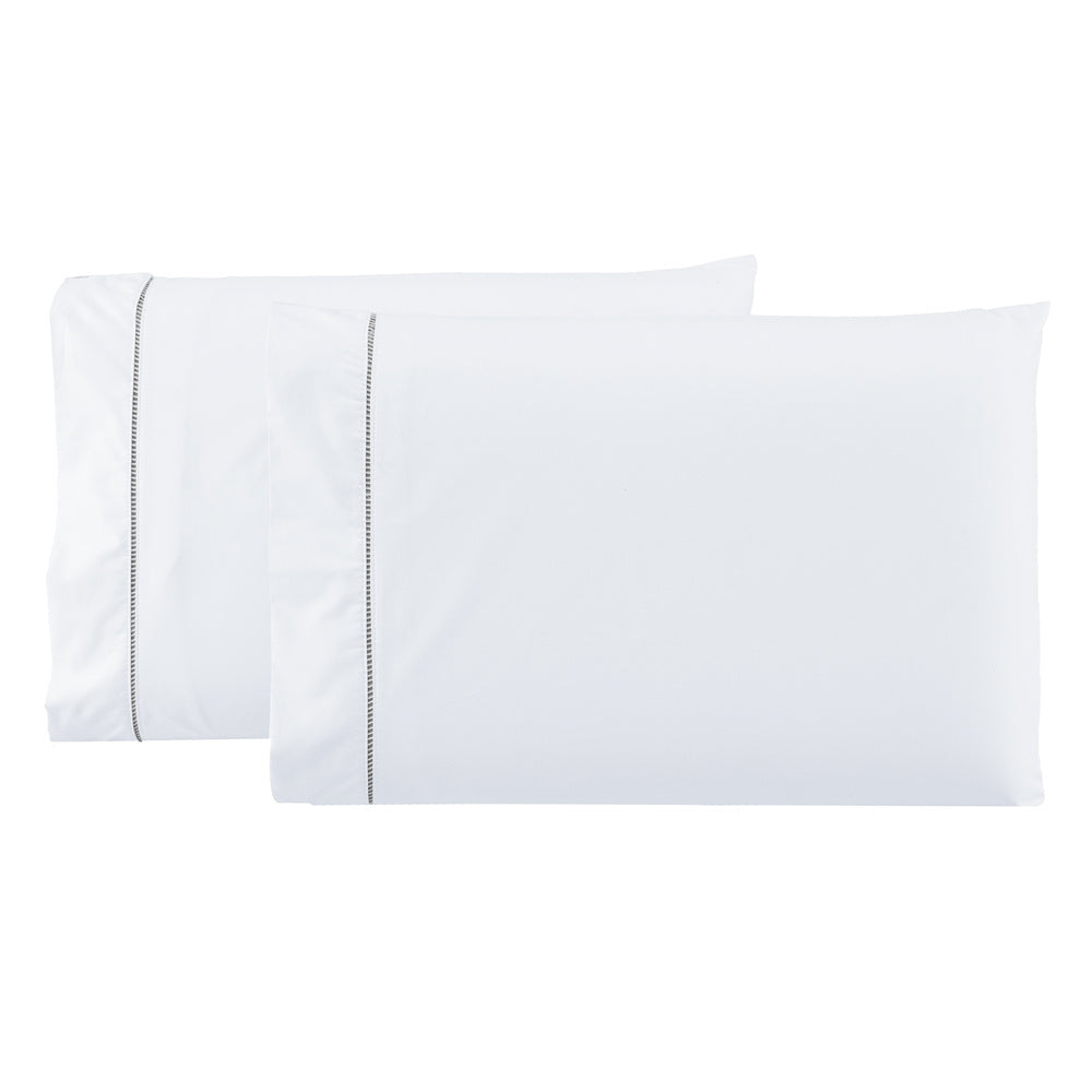 Jogo de Lençol King 4 Peças Percal 400 fios Ponto Palito Branco
