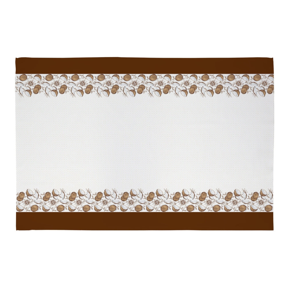 Toalha de Mesa 6 Lugares Elegance 1,40x2,20m Estampada Cocos